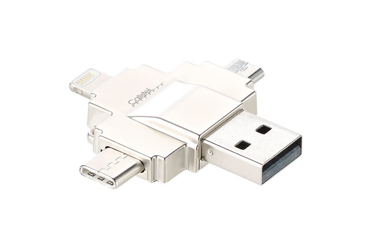 Ce lecteur avec connecteurs Lightning, micro-USB, USB-C et USB 2.0 est à 19 €📍