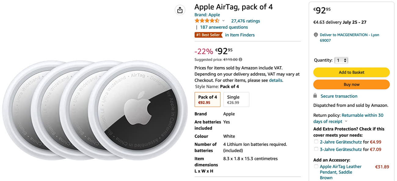 Les Apple AirTags ne sont pas encore là, mais leurs accessoires