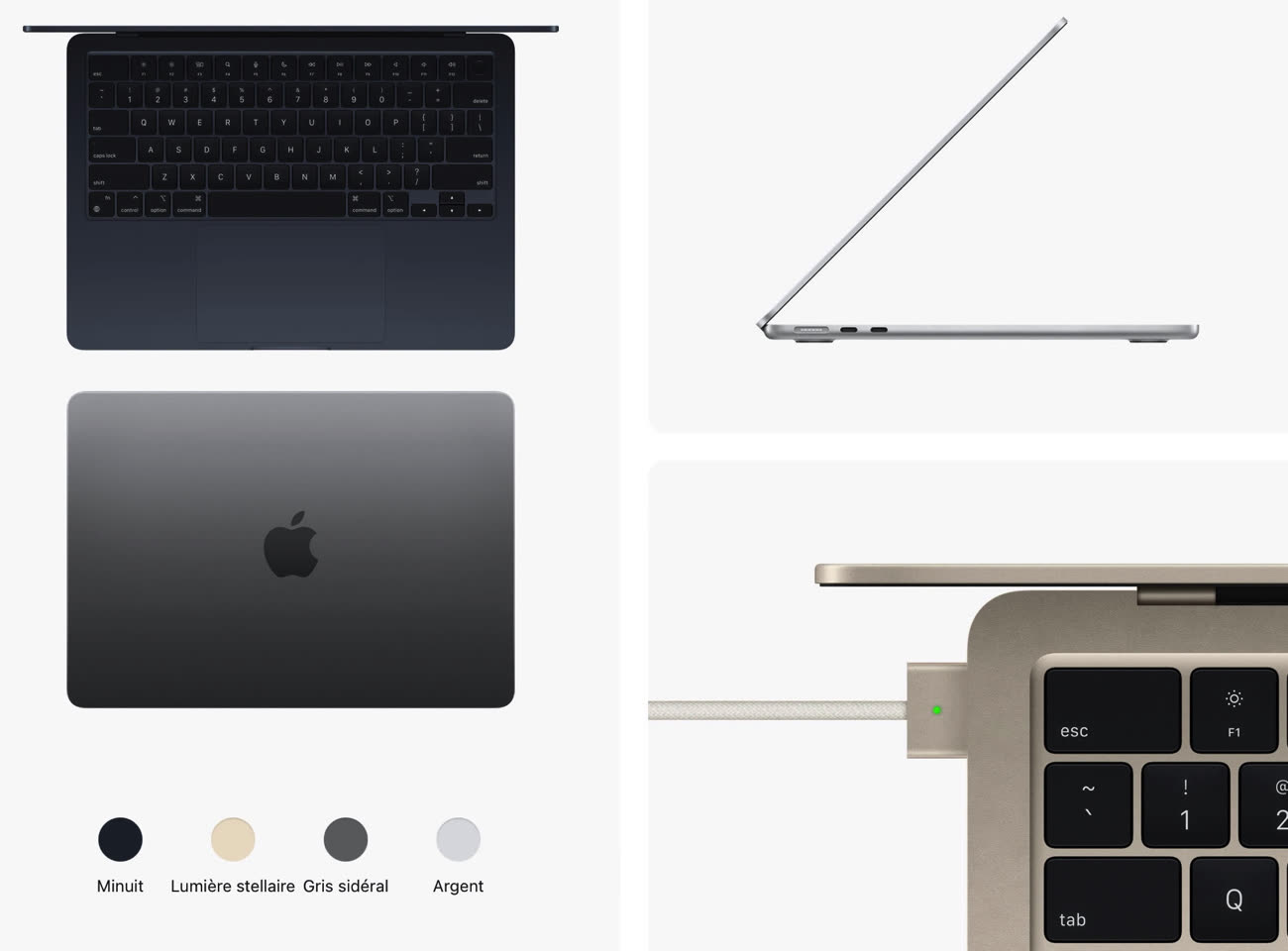 Apple MacBook Air 15 M2 2023 8/10 coeurs SSD 256 Go 8 Go RAM Lumière  stellaire - MacBook Air - Apple