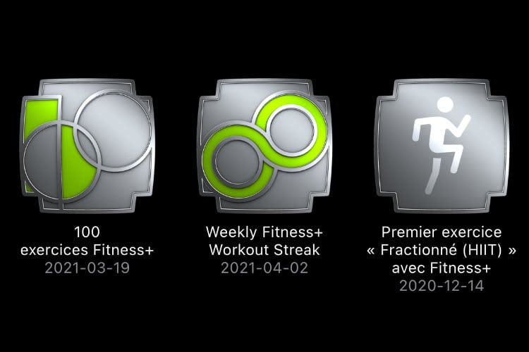 iOS 16, watchOS 9 : des trophées spécifiques pour Apple Fitness+