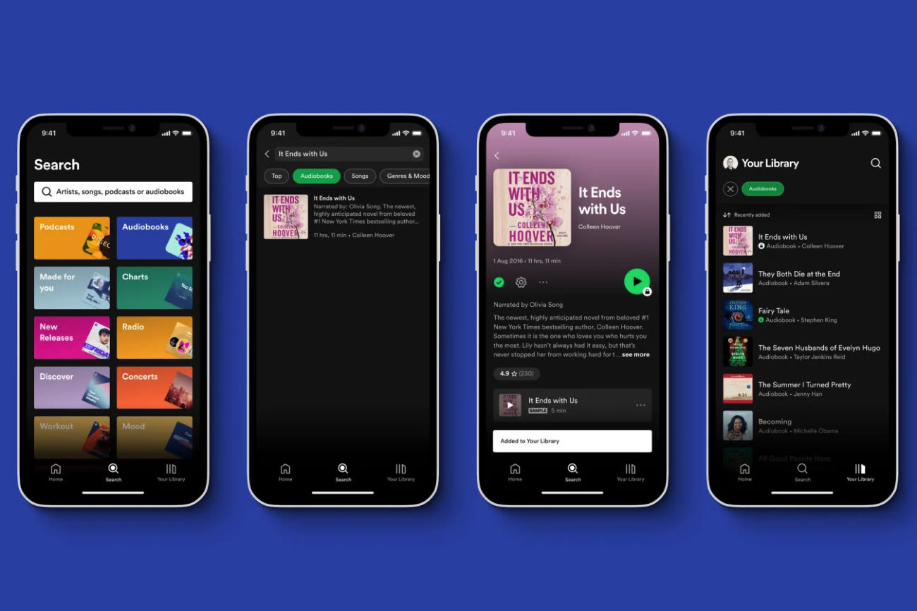 Livre audio : le duel s'intensifie entre Audible et Spotify