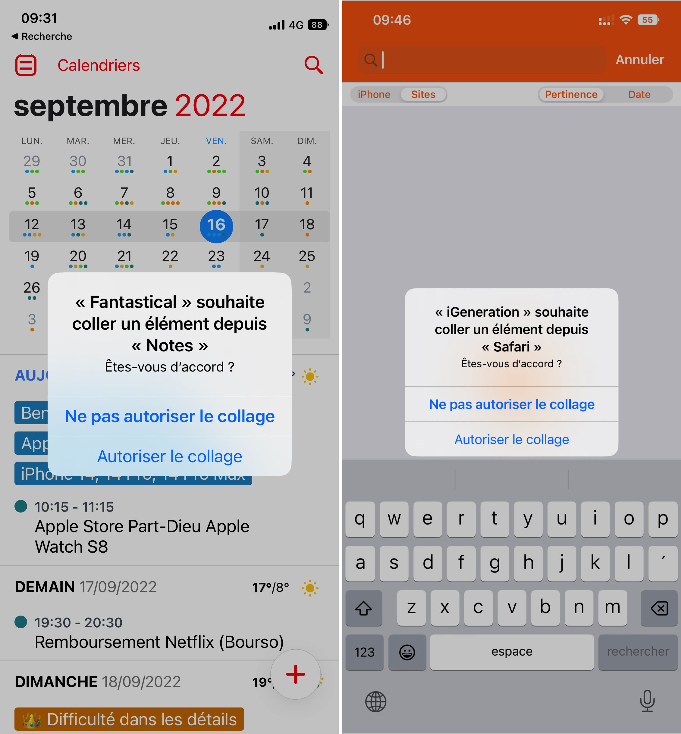 iOS 16.1 corrige le bug de la demande d'autorisation du copier/coller 🆕 iGeneration