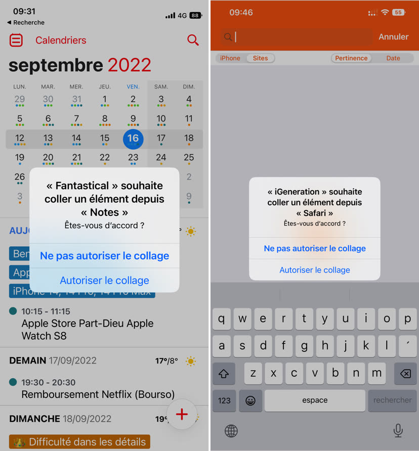 iOS 16.1 corrige le bug de la demande d'autorisation du copier/coller 🆕 iGeneration
