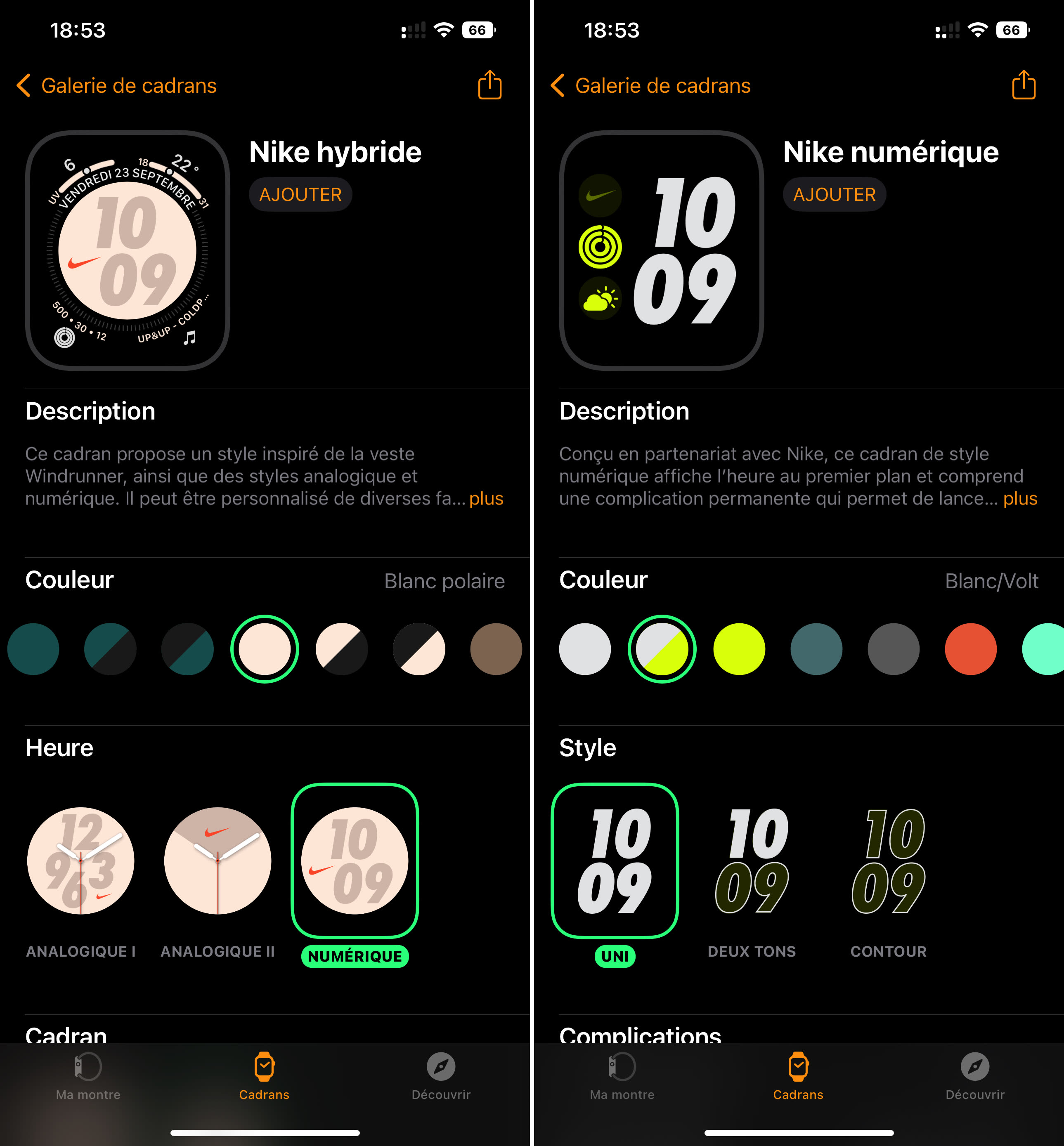 Avec watchOS 9 toutes les Apple Watch gagnent les cadrans Nike WatchGeneration