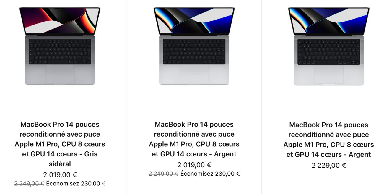 Apple MacBook Pro (14 pouces, puce Apple M1 Pro avec CPU 8 cœurs