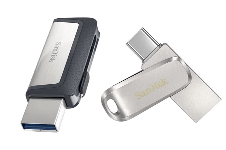 Promo : la clé USB-C/USB-A « Ultra Luxe » de Sandisk à 18,59 € (- 52 %)