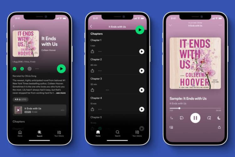 Spotify opens its library of audiobooks