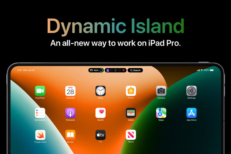 Concept : un archipel dynamique pour les iPad Pro