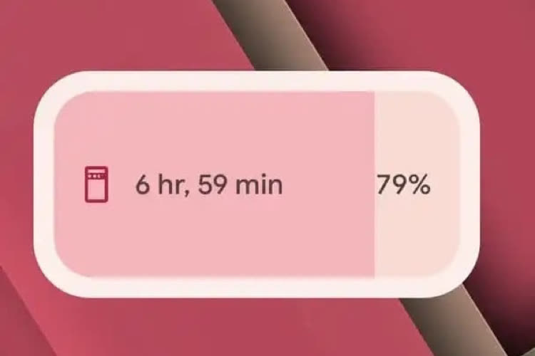 Le widget de batterie des Pixel pourra afficher le temps d'utilisation restant