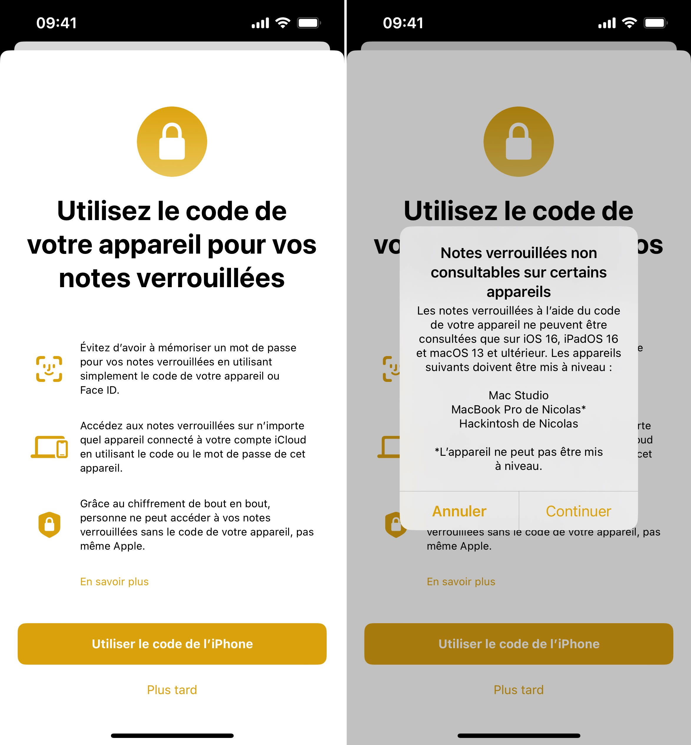 Ios 16 Compatibilité iOS 16 : attention à la compatibilité des notes verrouillées avec le code de l’appareil