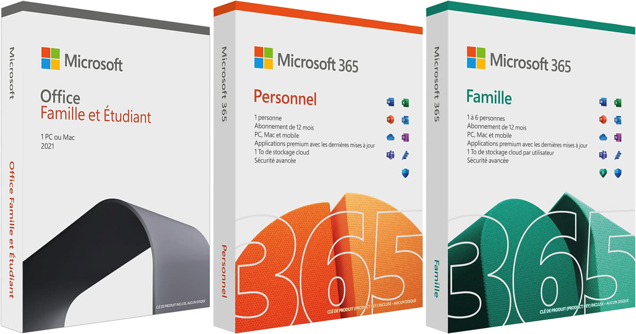 Microsoft 365 Famille French  Abonnement de 12 mois, jusqu'à 6