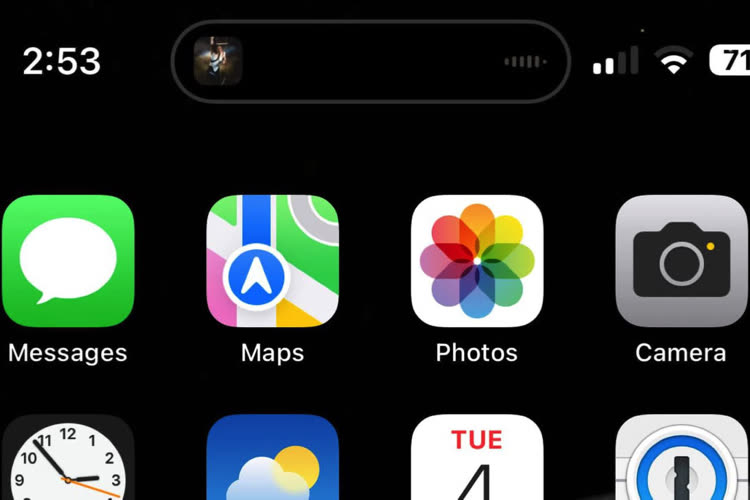 iOS 16.1b4 : la Dynamic Island ne broie plus du noir