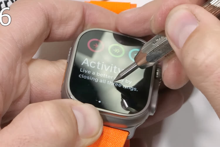 L'écran de l'Apple Watch Ultra n'est pas aussi résistant que celui de la Fēnix 7 de Garmin
