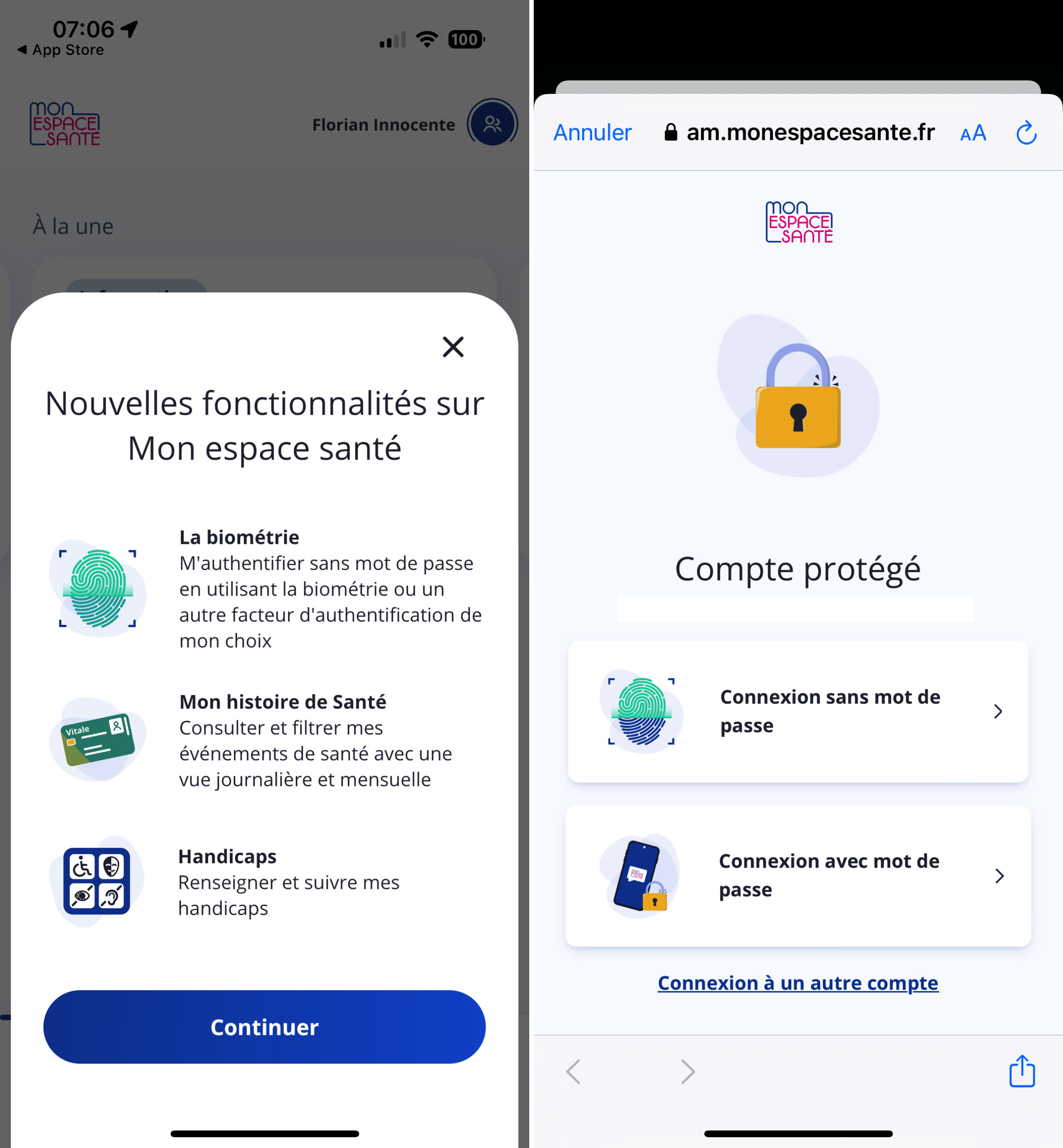 L'app Mon espace santé adopte l'identification sans mot de passe ...
