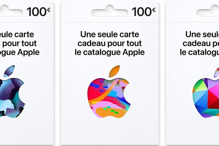 Bon plan : un bon d'achat  de 10 € offert pour l'achat d'une carte  cadeau Apple d'au moins 100 €