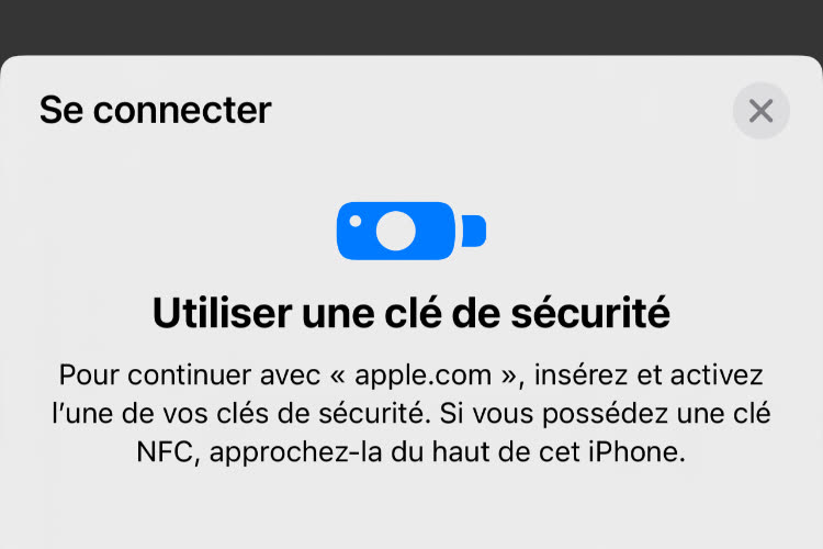 iOS 16.3 : aperçu du support des clés de sécurité physiques pour accéder à son compte Apple