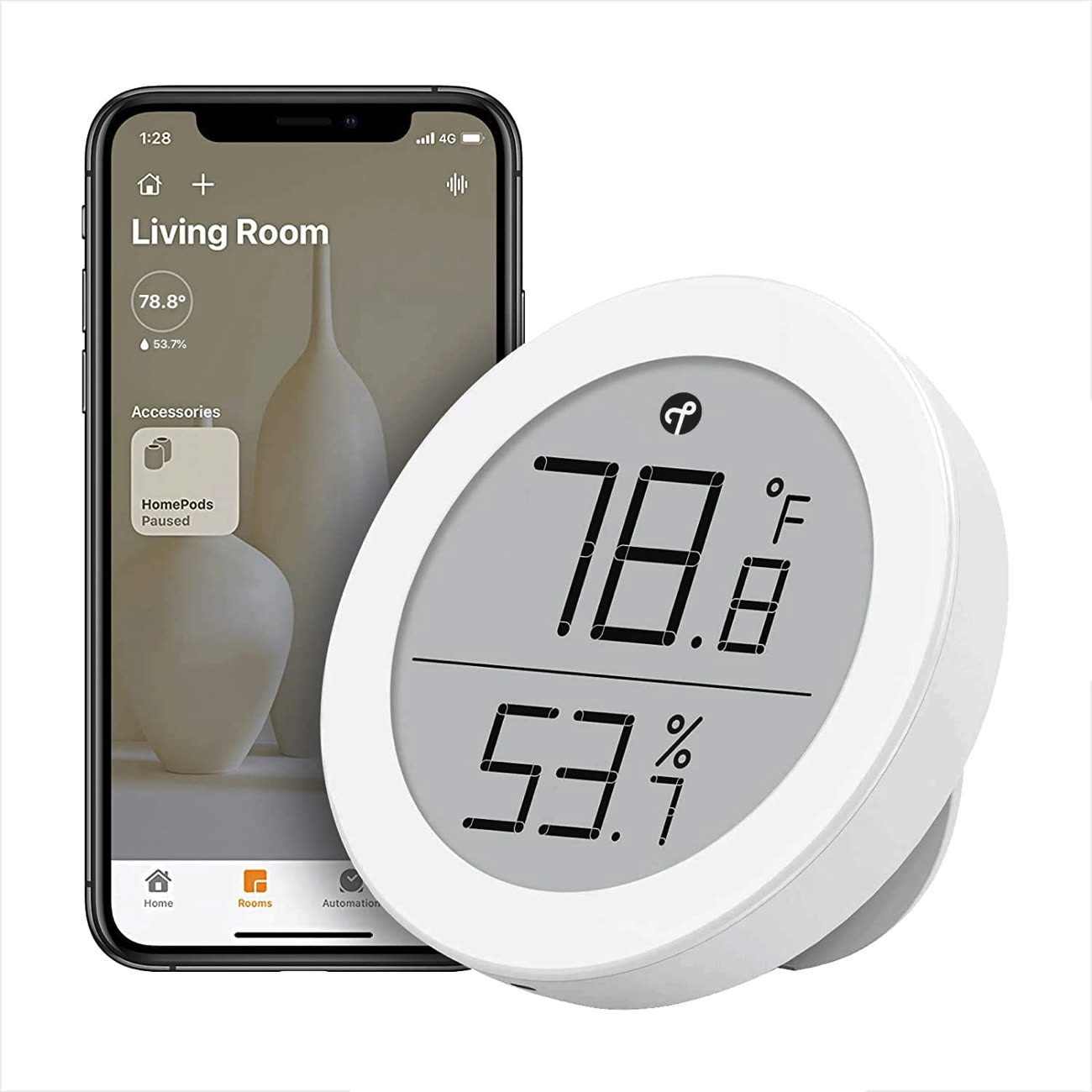 Le capteur d'hygromètre de thermomètre numérique Bluetooth fonctionne avec  Apple Homekit (fonctionne uniquement avec Ios), moniteur de température et  d'humidité intérieure sans fil avec