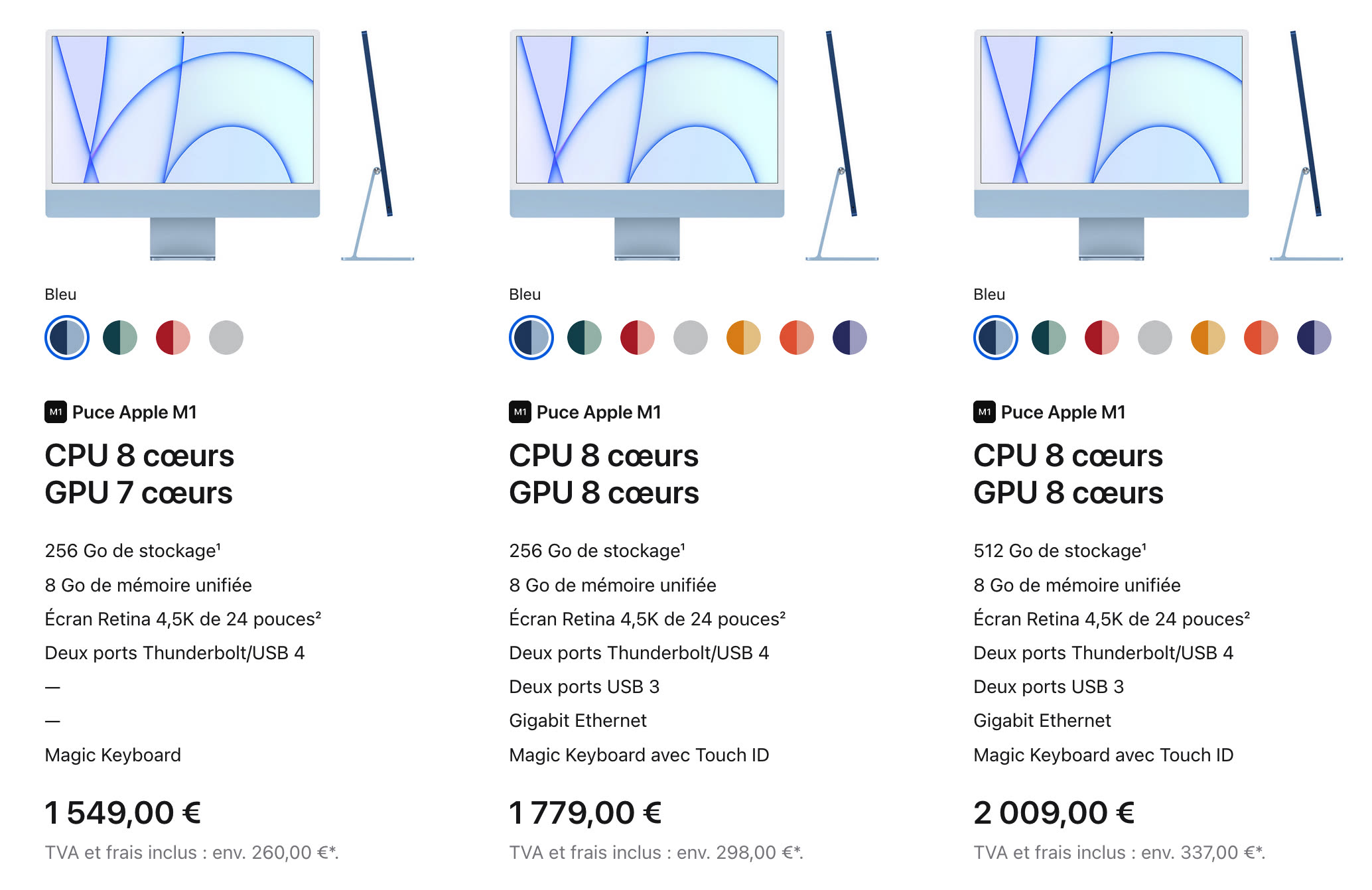 Apple augmente les prix de l'iMac 24
