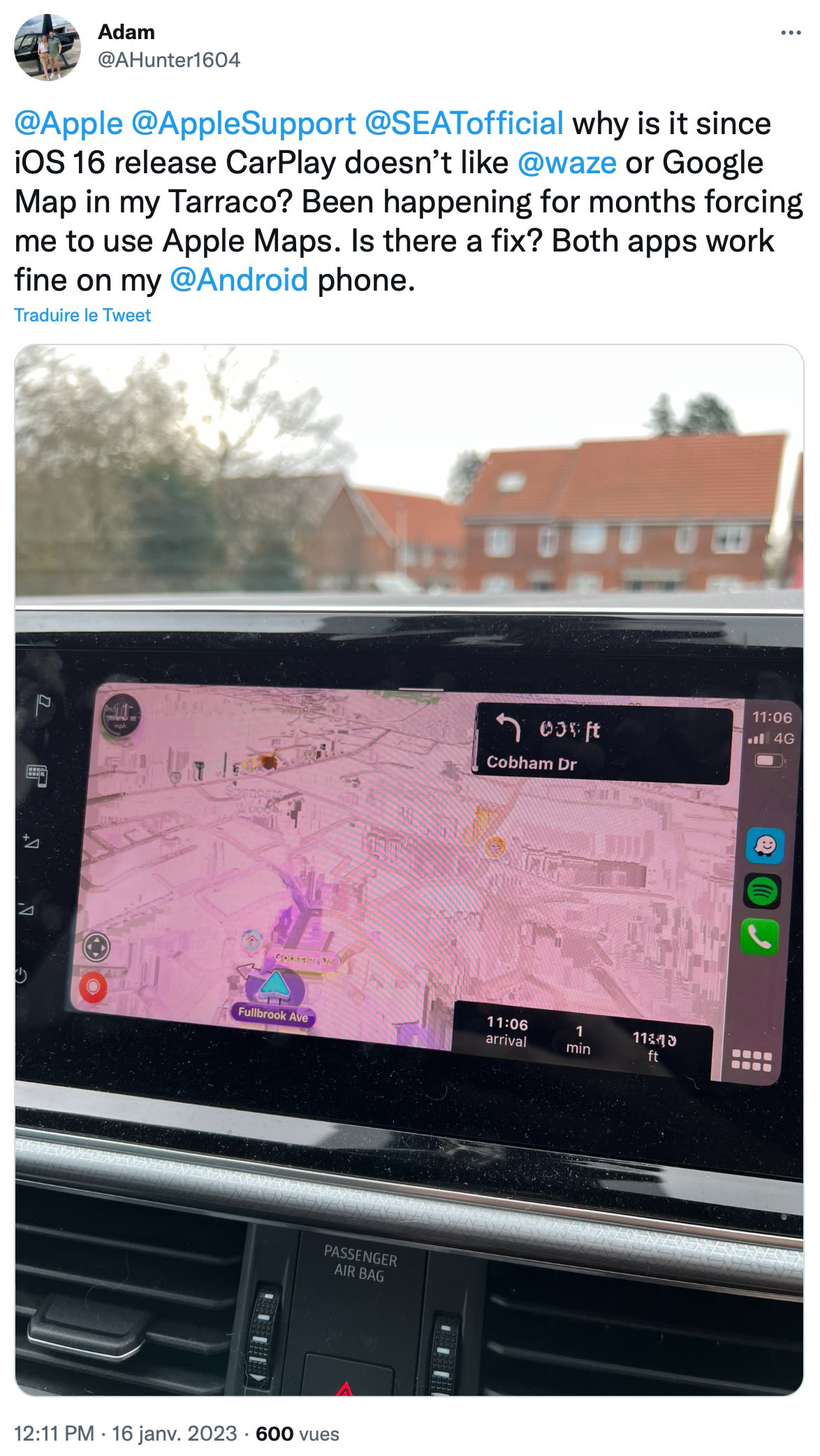 CarPlay/iOS 16 : des bugs et des écrans roses chez des conducteurs depuis  des mois