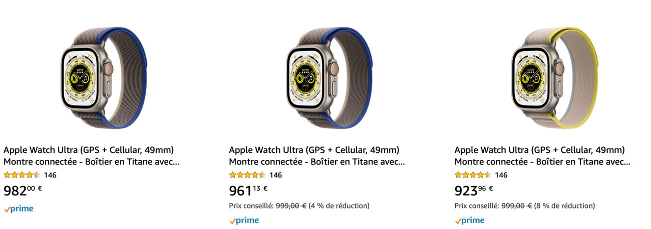 Acheter un modèle Apple Watch Ultra 2 GPS + Cellular, Boîtier en titane de  49 mm, Bracelet Océan bleu - Apple (FR)