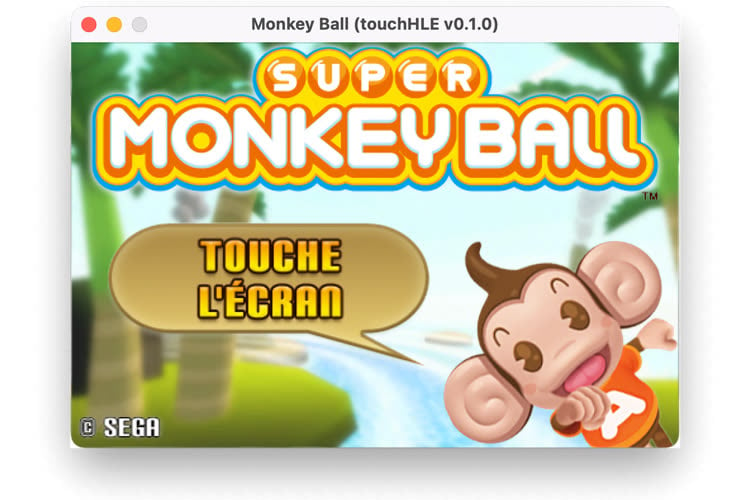 Un émulateur pour lancer Super Monkey Ball, le premier jeu de l'App Store en 2008