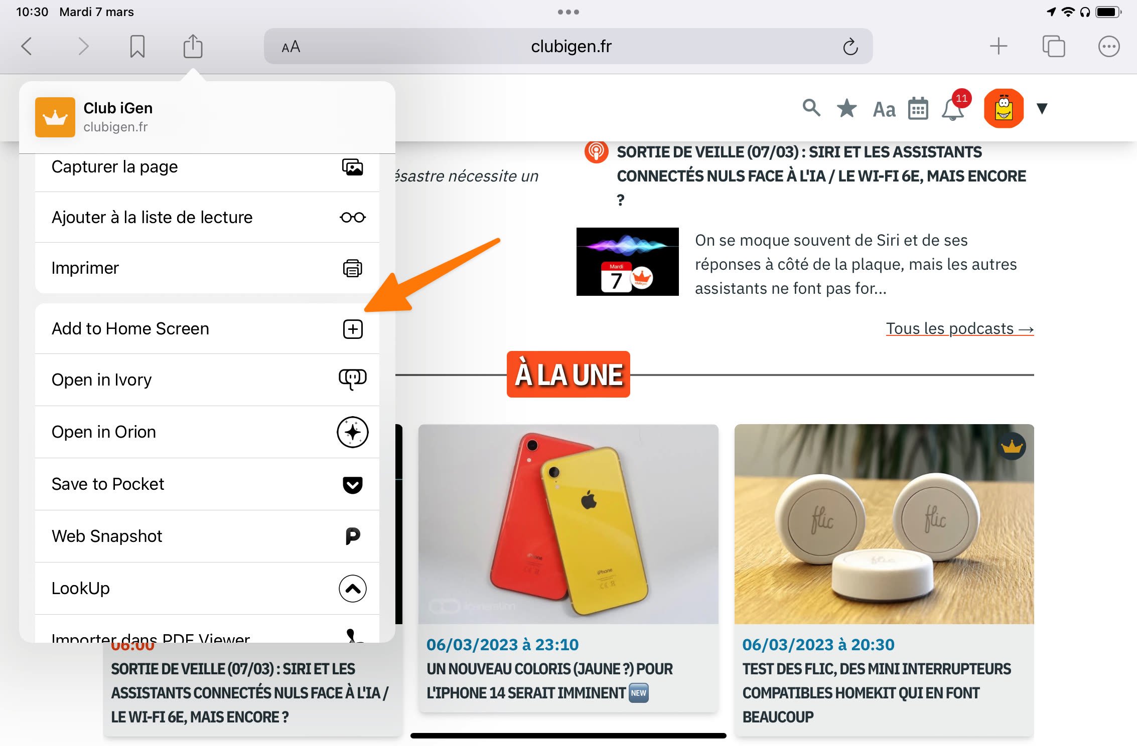 iOS 16.4 comment ajouter l