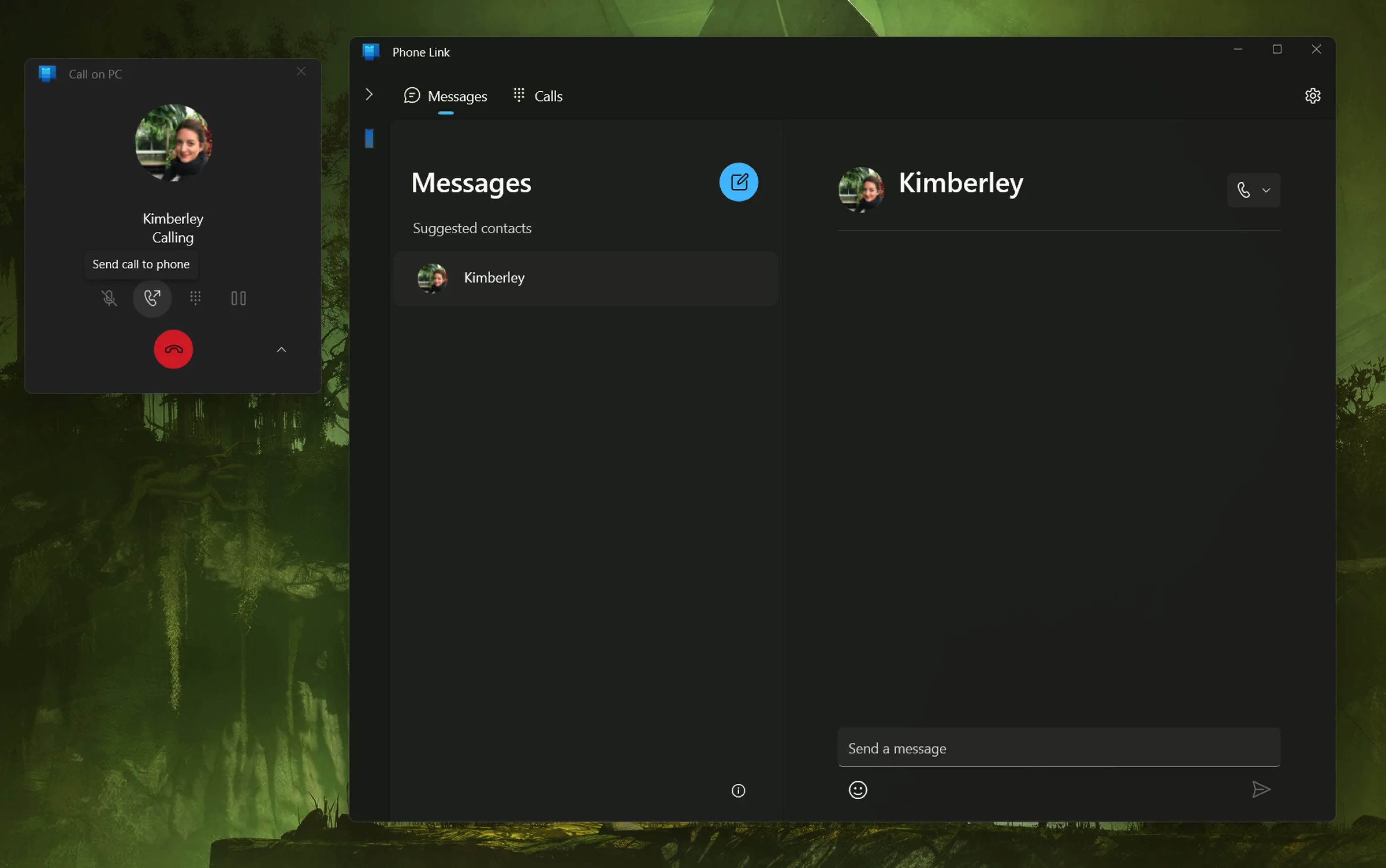 Phone Link Microsoft a fait un petit Messages à Windows MacGeneration