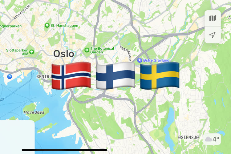 Apple étend les cartes améliorées à la Finlande, la Norvège et la Suède
