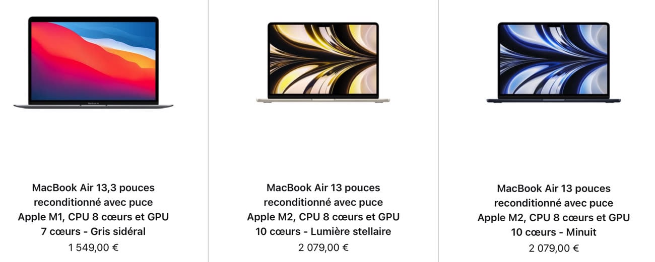 MacBook Air 13 M2 Reconditionné