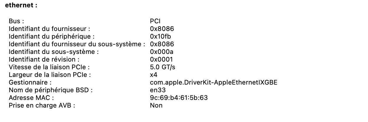 Les cartes Ethernet 10 Gb/s d'Intel fonctionnent nativement sous macOS  Ventura et iPadOS