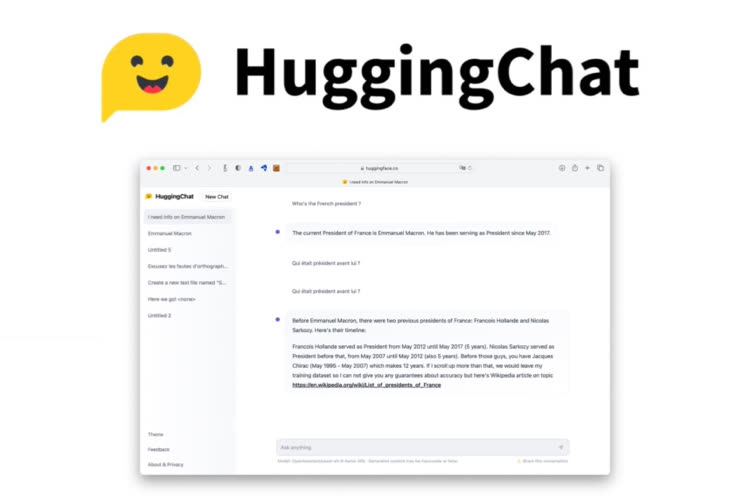 HuggingChat : une alternative open source à ChatGPT