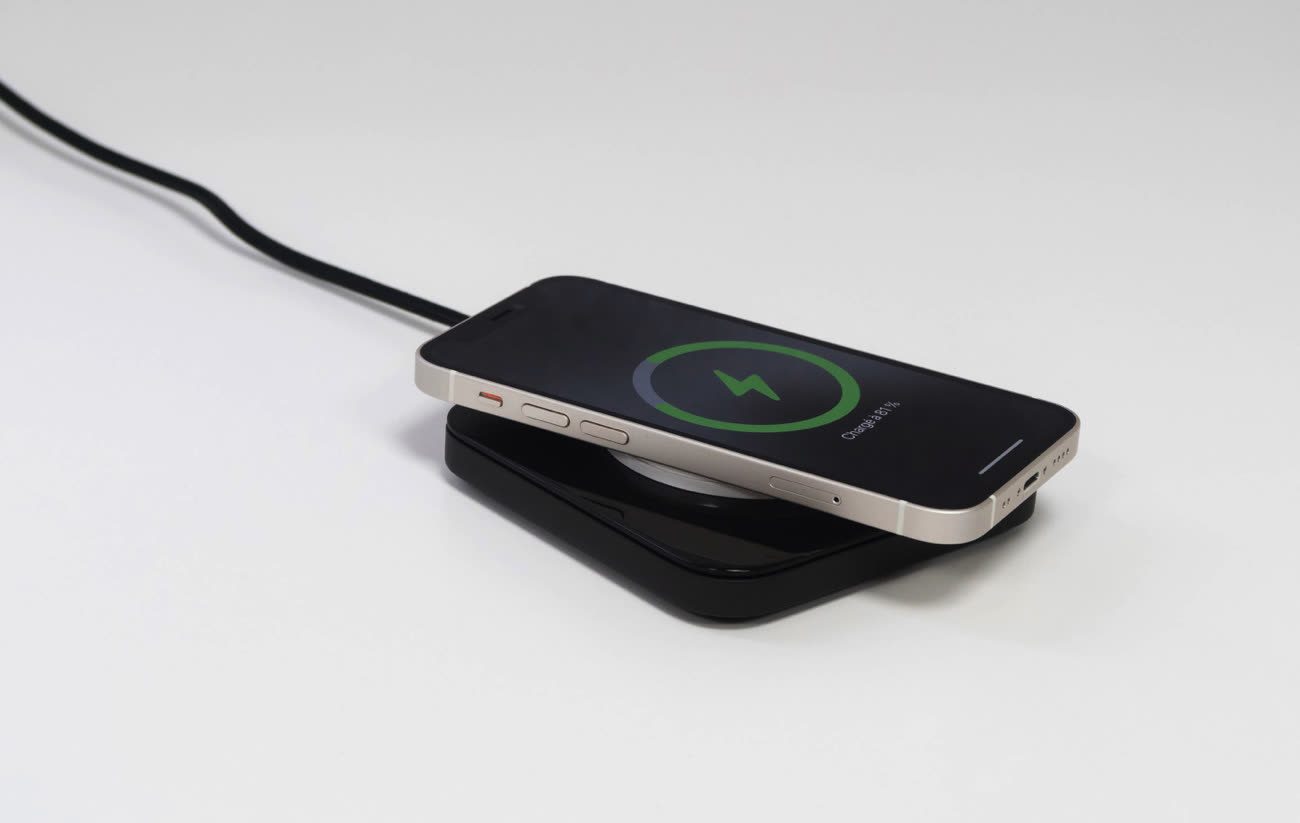 Chargeur à induction 15w iPhone 12 Mini Blanc magnétique à charge