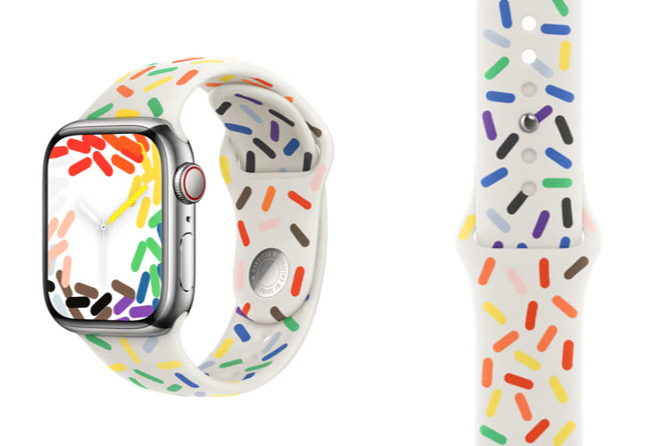 Le bracelet Pride 2023 au motif confettis est en vente 🏳️‍🌈