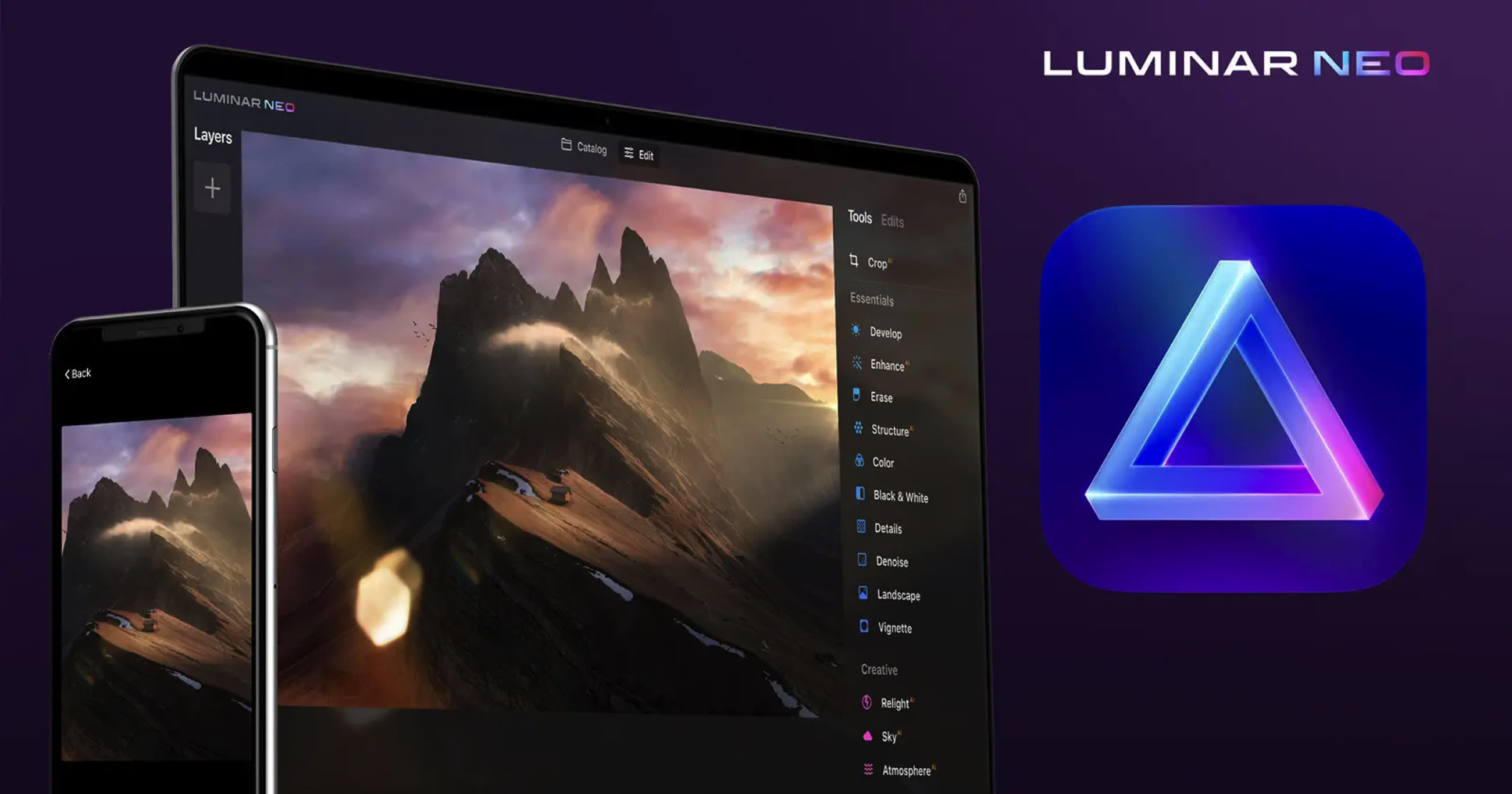 Luminar Neo le logiciel de retouche photo survitaminé à l'IA est à