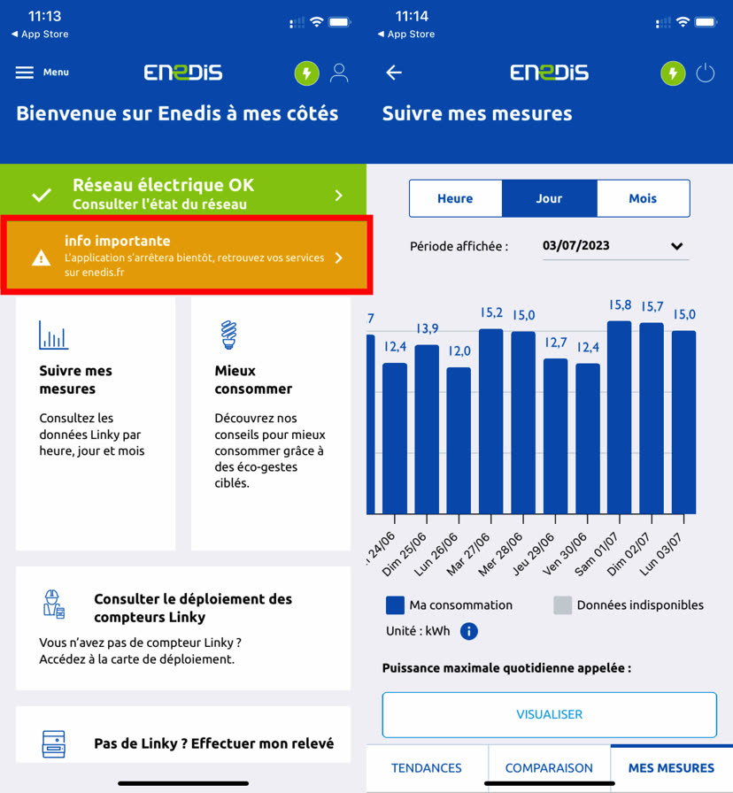Enedis va fermer son application de suivi de consommation pour le Linky