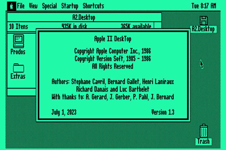 Apple II Desktop GUI has been upgraded to version 1.3