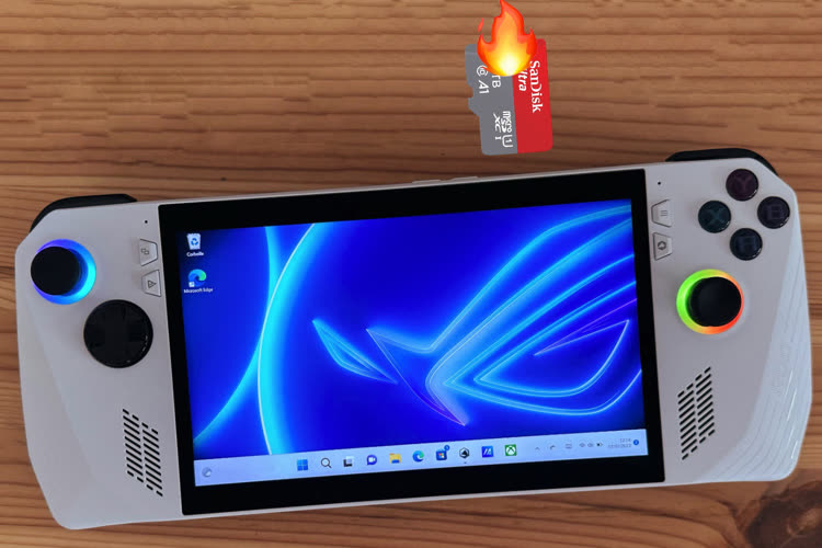 La console Asus ROG Ally peut endommager les cartes microSD