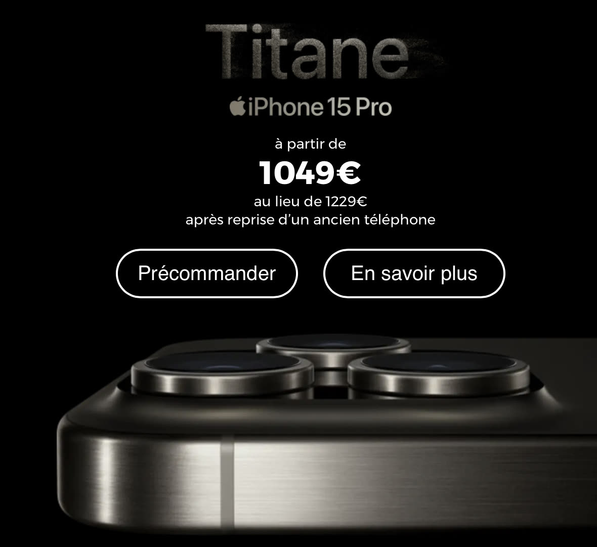 iPhone 15 Pro - Titane naturel