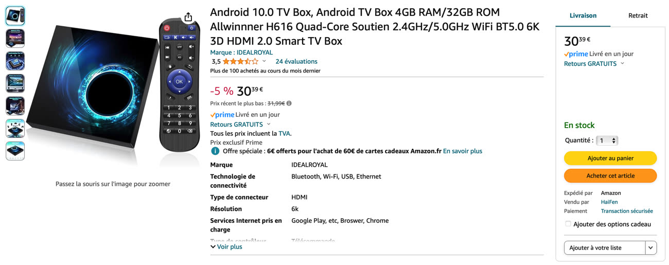 Boitier Android TV 2023 - le Plus Testé à 20 € - Boitier TV