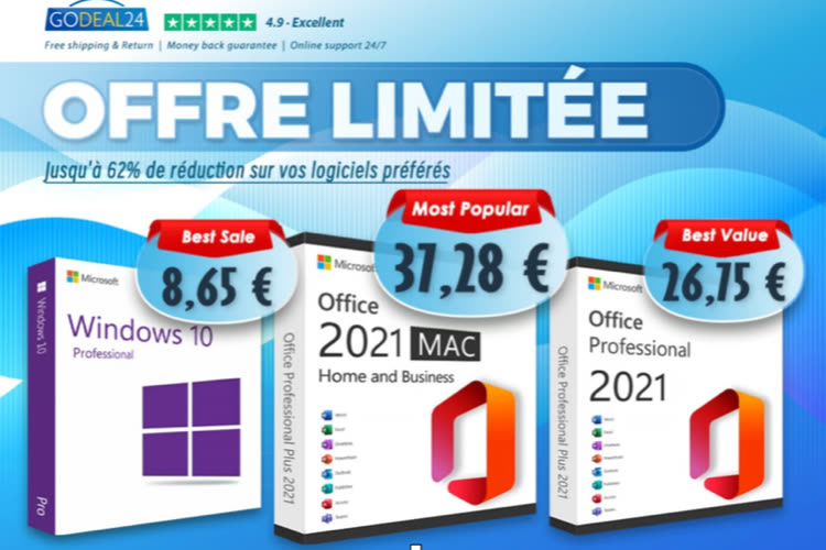 49,25€ pour une licence à vie d'Office Mac 2021 : GoDeal24 lance sa promo  de Noël !