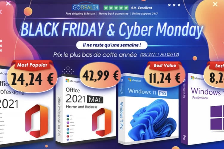 Cyber Monday : Microsoft Office 2021 pour Mac ou Windows à seulement 24 € chez Godeal24 📍