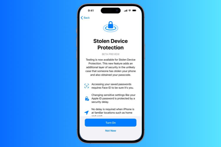 iOS 17.3 : Apple ajoute une protection en cas de vol d