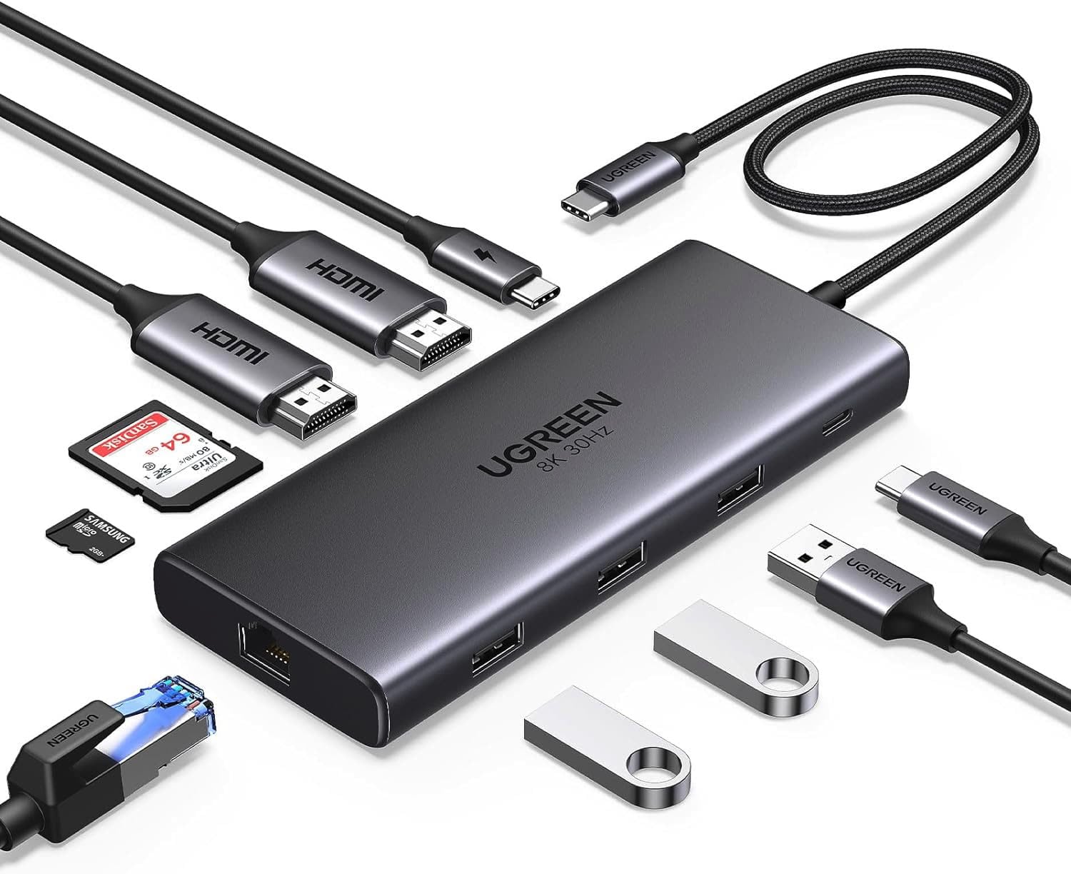 Un dock Thunderbolt 4 haut de gamme et un hub USB-C d'entrée de gamme ...