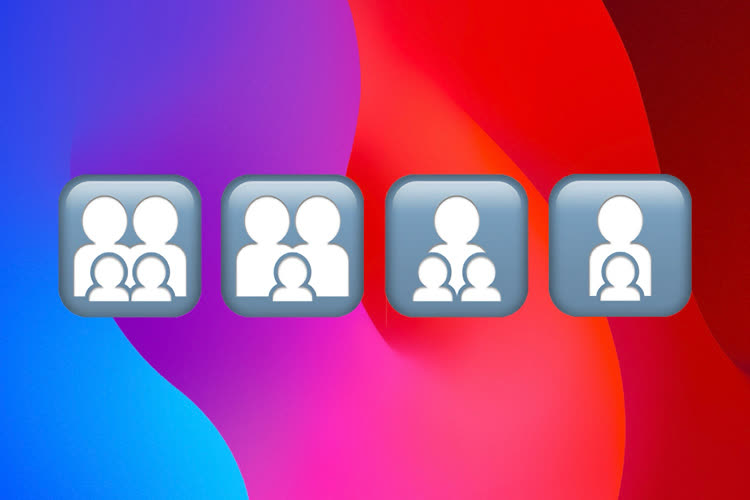 Les emojis « famille » d'iOS 👪 remplacés par une version simplifiée parce que pas assez inclusifs