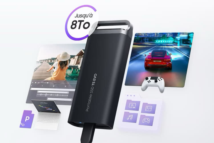 Le SSD portable Samsung 8 To à 389 € avec une offre de remboursement