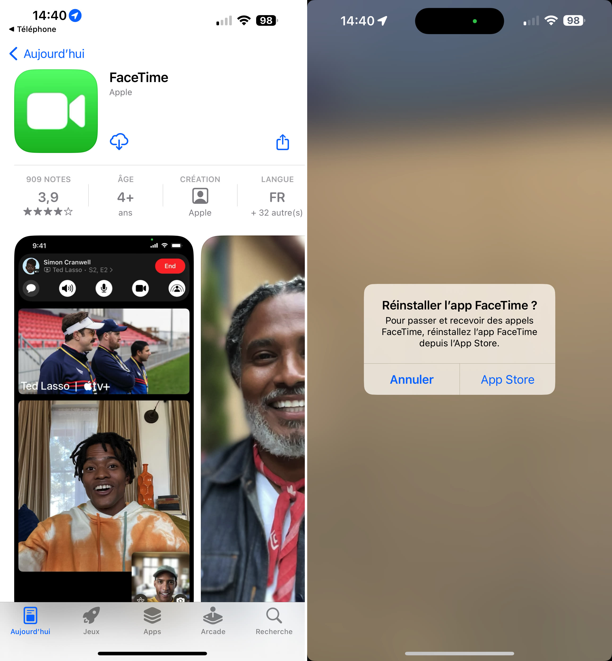 iOS 17.4 plus de FaceTime sans l'app FaceTime iGeneration