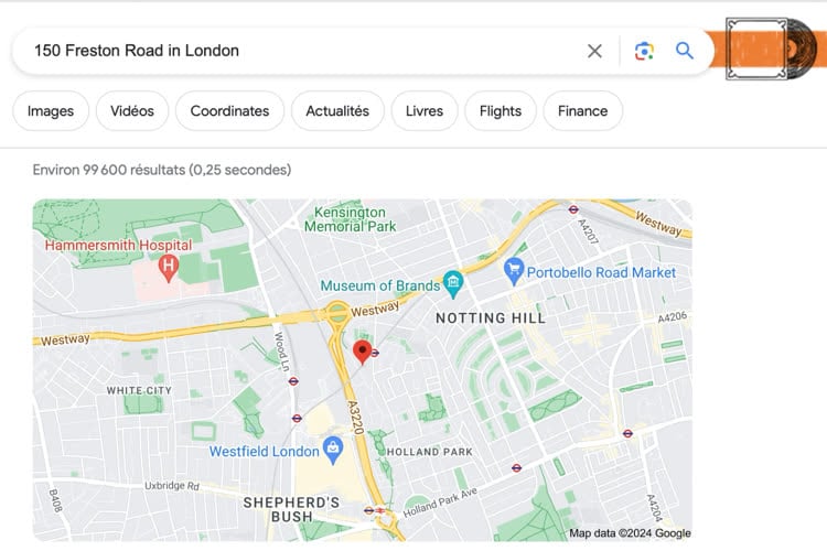Réactiver les liens vers Google Maps dans la recherche Google, disparus à cause du DMA