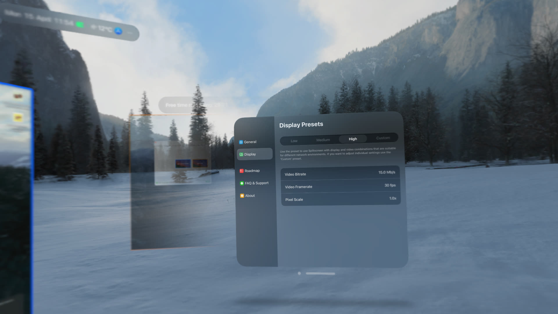 Ecran Vision Splitscreen ajoute un deuxième écran virtuel du Mac dans le Vision Pro ...