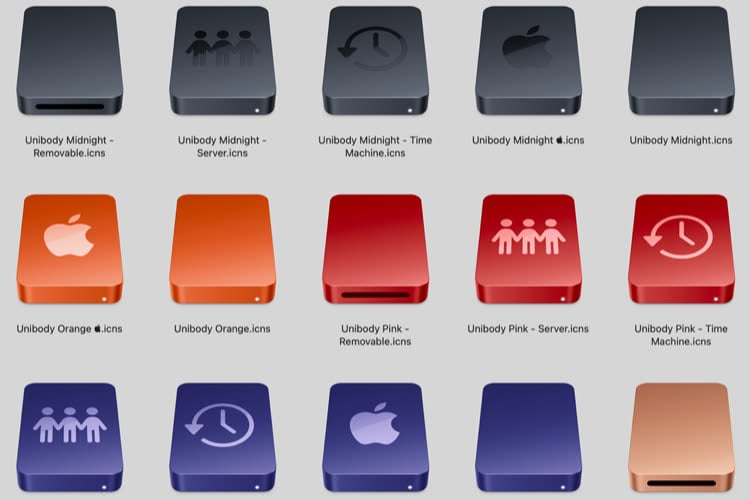 125 icônes de disques pour personnaliser celles de votre Mac