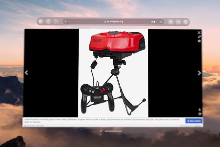 On peut émuler le casque de réalité virtuelle de Nintendo dans le Vision Pro